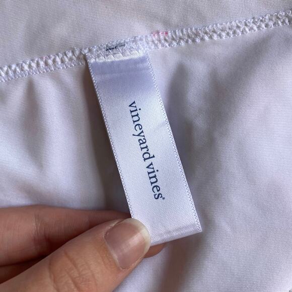 Vineyard Vines Palms and Plumeria Smocked Bikini Bottoms‎ Size M Pink Vacation - Picture 2 of 8